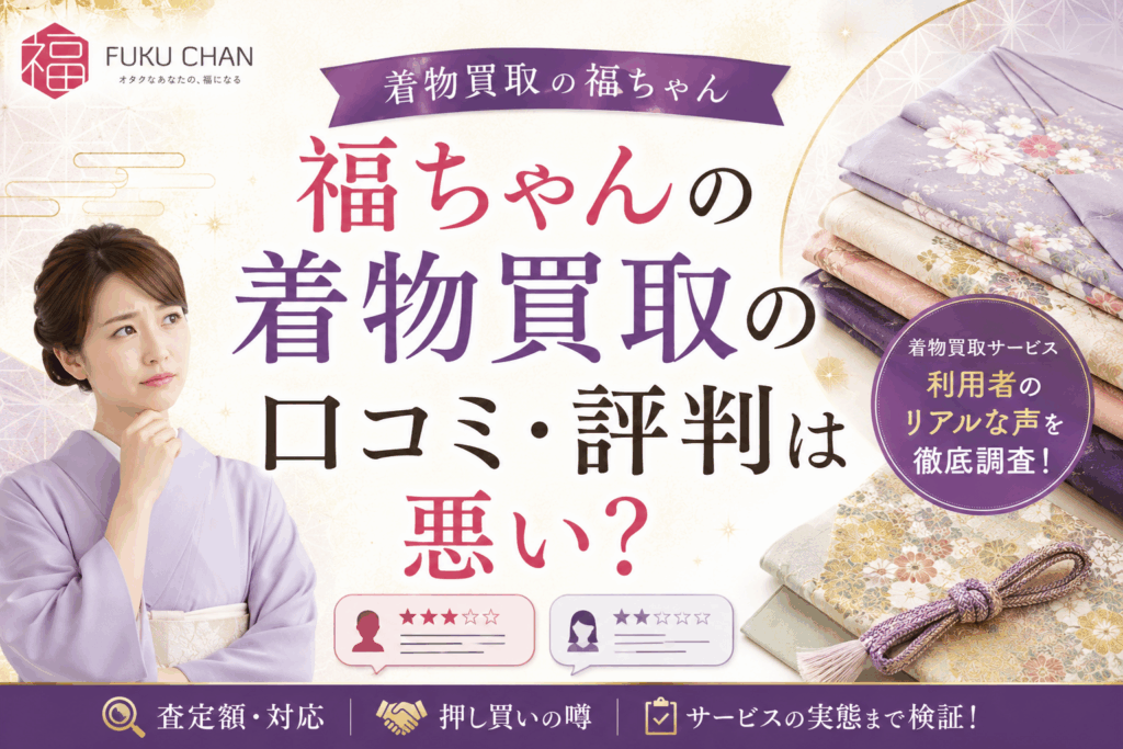 福ちゃんの着物買取の口コミ・評判は悪い？メリット・デメリットも紹介